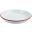 Deep Plate - White with Red Rim - Enamel - 24cm (9.5&quot;)