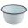 Deep Pie Dish - Round - Enamel - White with Grey Rim - 50cl (17.5oz)