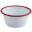 Deep Pie Dish - Round - Enamel - White with Red Rim - 50cl (17.5oz)