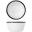 Round Bowl - Melamine - Athens - White with Black Rim - 13cm (5&quot;) - 43cl (15oz)