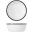 Round Bowl - Melamine - Athens - White with Black Rim - 18cm (7&quot;) - 95cl (33.5oz)