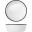 Round Bowl - Melamine - Athens - White with Black Rim - 22.5cm (8.75&quot;) - 1.8L (63.25oz)