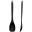Serving Spoon - Solid - Silicone - Black - 30cm (11.75&quot;)