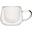 Beverage Mug - Double Walled - Handled - Glass - Buddha - 8.5cl (3oz)