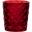 Tealight Holder - Criss Cross - Red - 6.2cm (2.4&quot;)