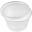 Microwavable Food Container - Round - with Lid - Clear Plastic - 45cl (16oz)