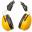 Clip On Ear Protector - Yellow -  Fits Safety Helmet Code SA030