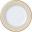 Wide Rim Plate - Diamond - White & Gold - 17cm (6.75&quot;)