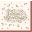 Festive Dinner Napkin - Airlaid - Burgundy Season&#39;s Greetings - 4 fold - 1 ply - 40cm
