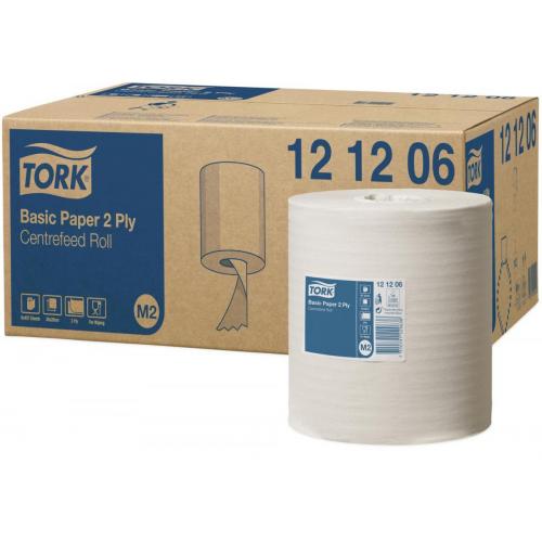 Centrefeed Roll - M2 Universal Basic Paper - Perforated - Tork&#174; - 2 Ply - White - 120m