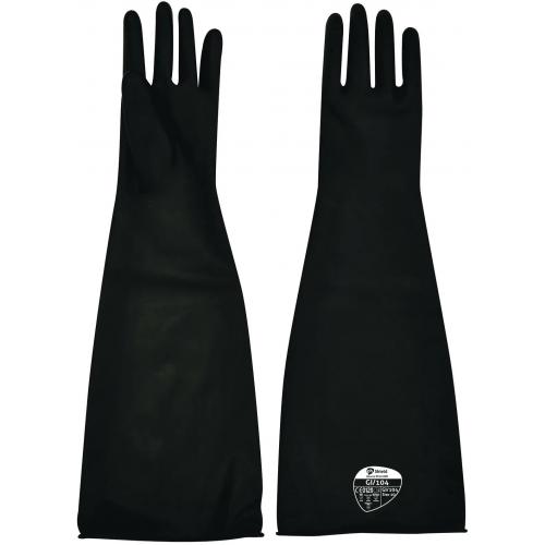Rubber Gloves with Latex - Industrial - Shield - Black - Size 9 - Large