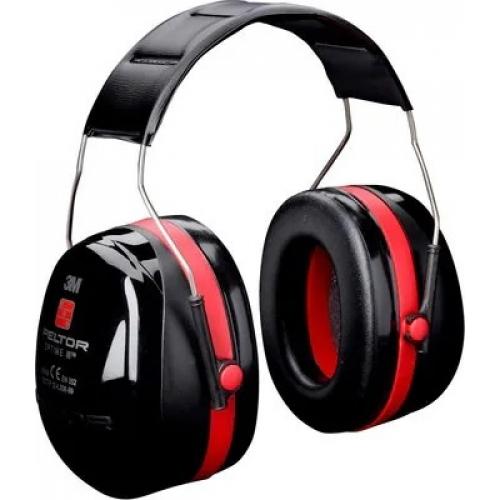 Headband Earmuffs - PELTOR&#8482; Optime&#8482; III - Black & Red