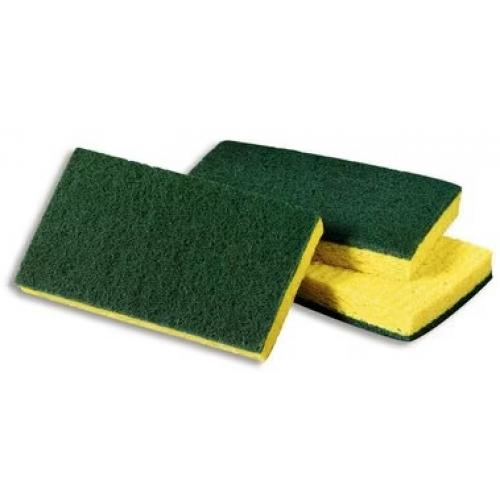 Sponge Scouring Pad - General Purpose - Scotch-Brite&#8482; - Yellow & Green -16cm (6.3&quot;)