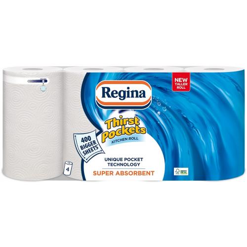 Kitchen Towel - Regina - Thirst Pockets - White - 2 Ply - 100 Sheet