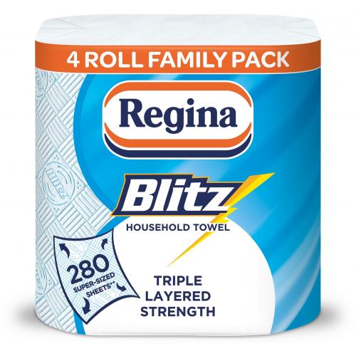 Household & Kitchen Towel - Regina - Blitz - White - 3 Ply - 70 Sheet