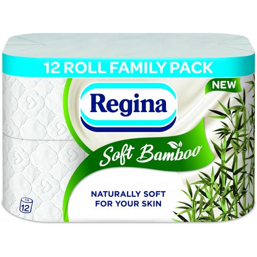 Toilet Roll - Traditional - Regina - Soft Bamboo - White - 3 Ply - 160 Sheet