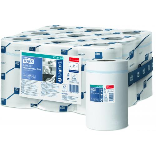 Centrefeed Roll - M3 Wiping Paper Plus - Tork&#174; Reflex&#8482; - 2 Ply - White - 67m