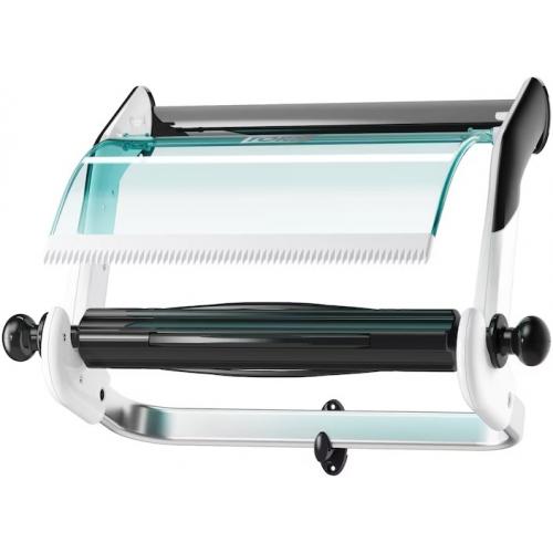 Wiper Roll Wall Stand Dispenser - Tork&#174; - Metal - White & Turquoise