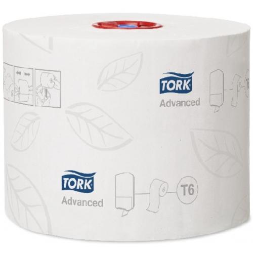Toilet Roll - Mid-Size - Tork&#174; - T6 Advanced Soft - White - 2 Ply - 100m