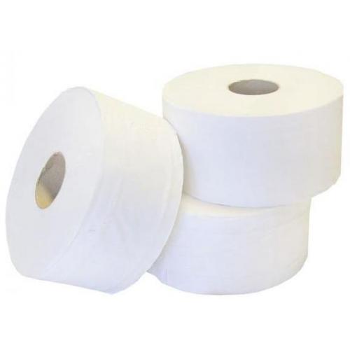 Toilet Roll - Mini Jumbo - Jangro - White - 2 Ply - 60mm (2.25&quot;) Core - 200m