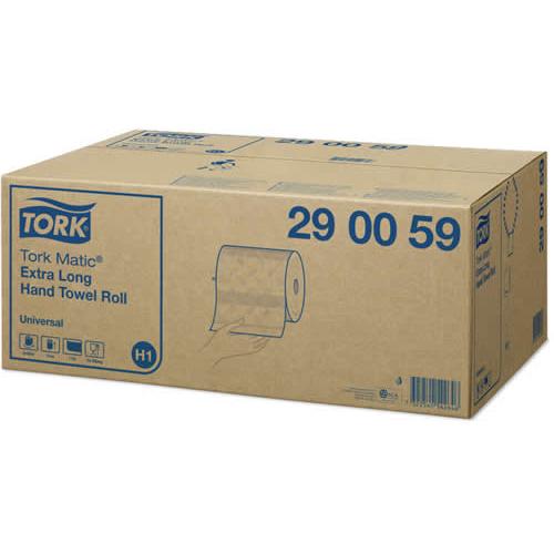 Hand Towel Roll - H1 Extra-Long Universal - Tork&#174; Matic&#174; - White - 1 Ply - 280m