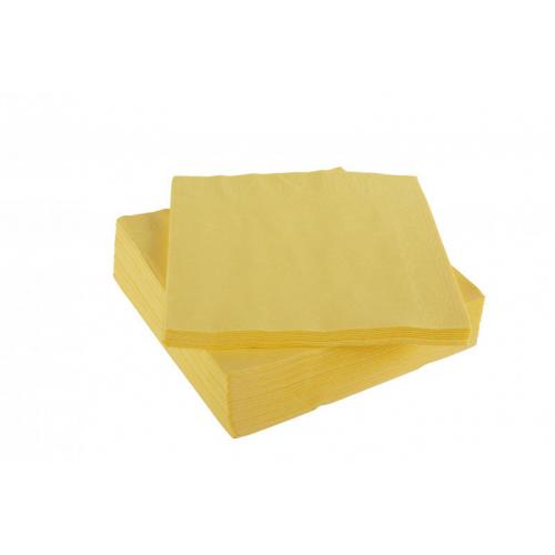 Lunch Napkin - Tork&#174; - Yellow - 4 Fold - 2 Ply - 33cm