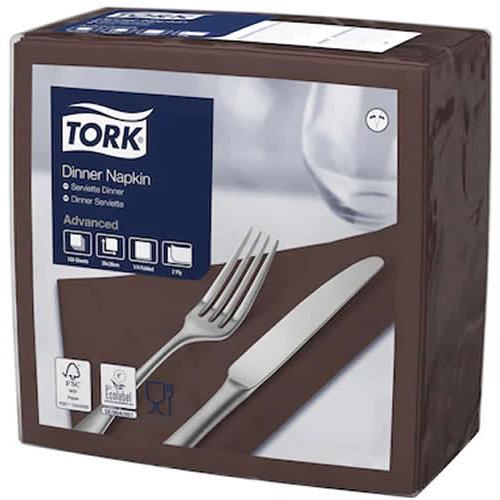 Dinner Napkin - Tork&#174; - Brown - 4 Fold - 2 Ply - 39cm