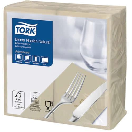 Dinner Napkin - Tork&#174; - Natural Environmental Print - 8 Fold - 2 Py - 39cm