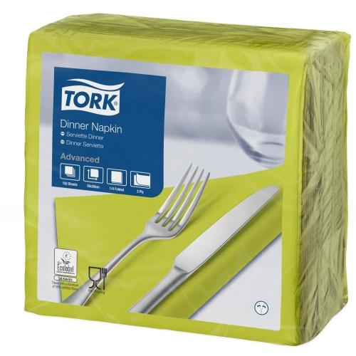 Dinner Napkin - Tork&#174; - Lime - 4 Fold - 2 Ply - 39cm