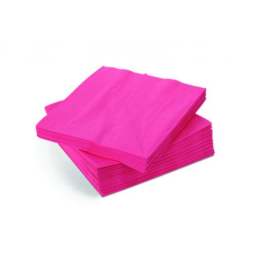 Dinner Napkin - Tork&#174; - Bright Pink - 4 Fold - 2 Ply - 39cm