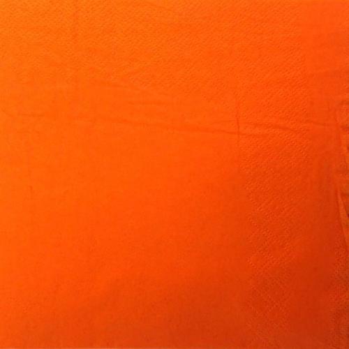 Lunch Napkin - Orange - 4 fold - 2 ply - 33cm