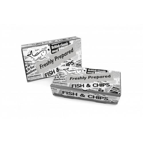 Fish & Chip Box - Newsprint - Medium