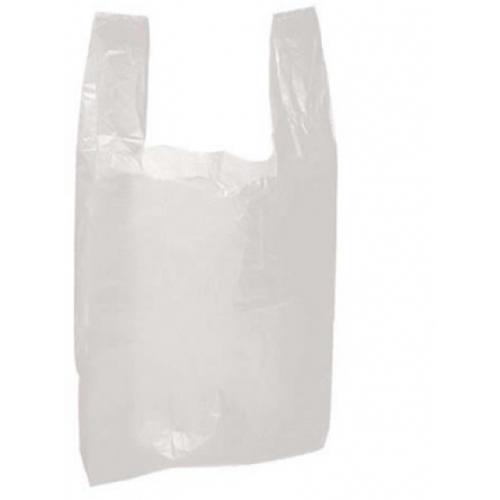 Vest Carrier Bag - Premium - Pegasus -  White - Large - 9gsm