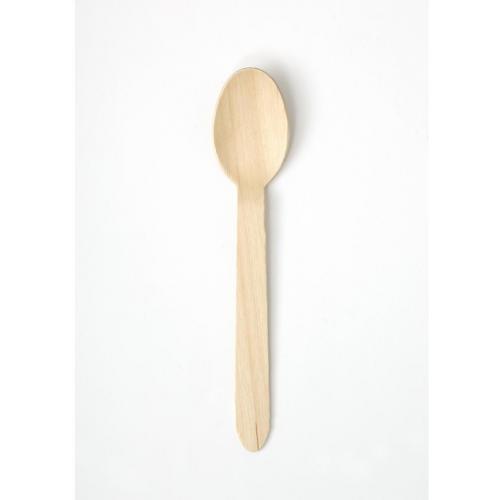 Dessert Spoons - Biodegradable Birchwood - 16cm (6.25&quot;)