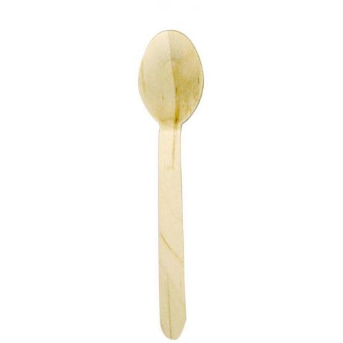 Teaspoon - Biodegradable Birchwood  - 11cm (4.25&quot;)