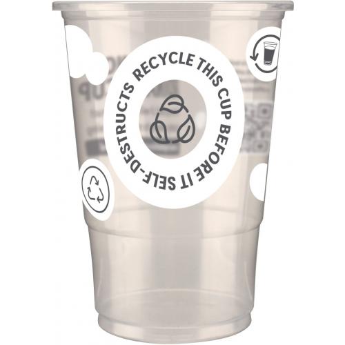 TWOinONE&#39; Flexy Glass - Environmental Print - Half Pint Glass - Biodegradable Plastic - 10oz (28cl) CE
