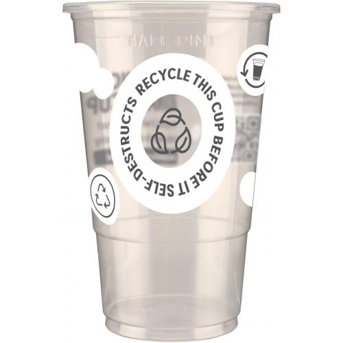 TWOinONE&#39; Flexy Glass - Environmental Print - Half Pint Glass - Biodegradable Plastic - 12oz (35cl) LCE @ 10oz