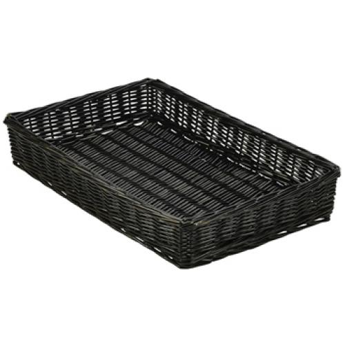 Display Basket - Rectangular - Wicker - Black - 46cm (18&quot;)