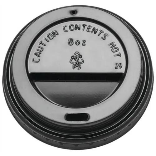 Domed Lid - Sip-Tru - Black - 8oz (23cl) - 80mm dia