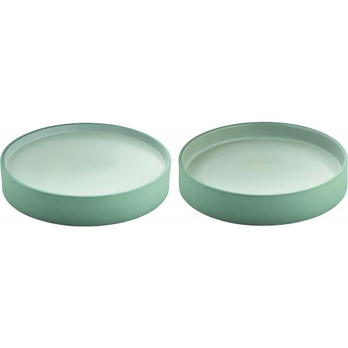 Round Plate - Flat & Deep Combination - Stoneware - 2in1 Artisan - Grey & White - 24cm (9.5&quot;)