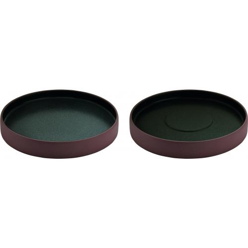 Saucer - Plate & Saucer Combination - Stoneware - 2in1 Artisan - Brown & Black - 16cm (6.25&quot;)