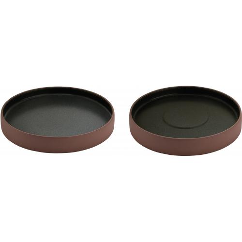 Saucer - Plate & Saucer Combination - Stoneware - 2in1 Artisan - Brown & Black - 14cm (5.5&quot;)
