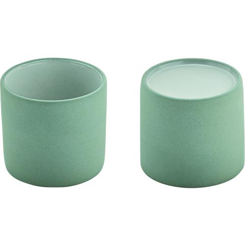 Universal Cup - Cup & Plateau Combination - Stoneware - 2in1 Artisan - Grey & White - 20cl (7oz)
