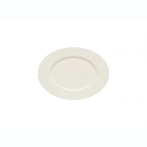 Plate - Oval - Rimmed - Porcelain - Purity - 24cm (9.5&quot;)