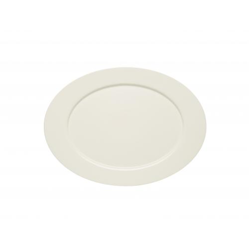 Plate - Oval - Rimmed - Porcelain - Purity - 38cm (15&quot;)