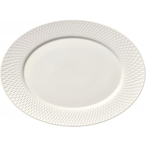 Plate - Oval - Rimmed - Porcelain - Purity - Reflections - 18cm (7&quot;)