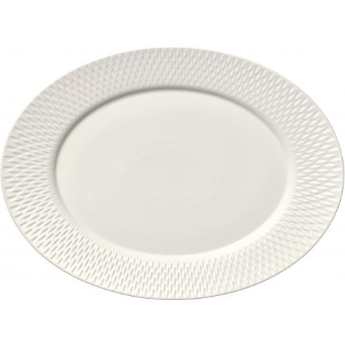 Plate - Oval - Rimmed - Porcelain - Purity - Reflections - 24cm (9.5&quot;)