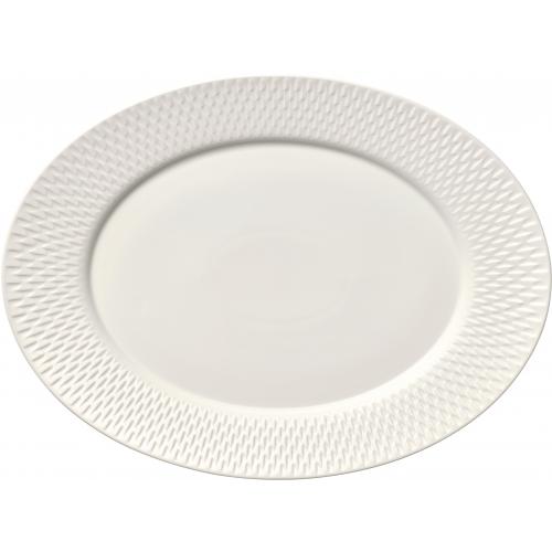 Plate - Oval - Rimmed - Porcelain - Purity - Reflections - 38cm (15&quot;)
