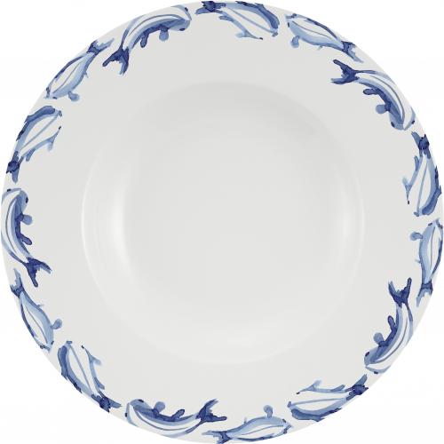 Wide Rim Bowl - Porcelain - Maritime Ocean Breeze - 28cm (11&quot;) - 45cl (15.75oz)