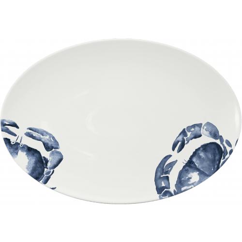 Plate - Oval - Porcelain - Maritime Ocean Breeze - 33cm (13&quot;)